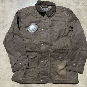NWT Filson Cover Cloth Mile Marker Jacket Otter Green Outdoors Mens
